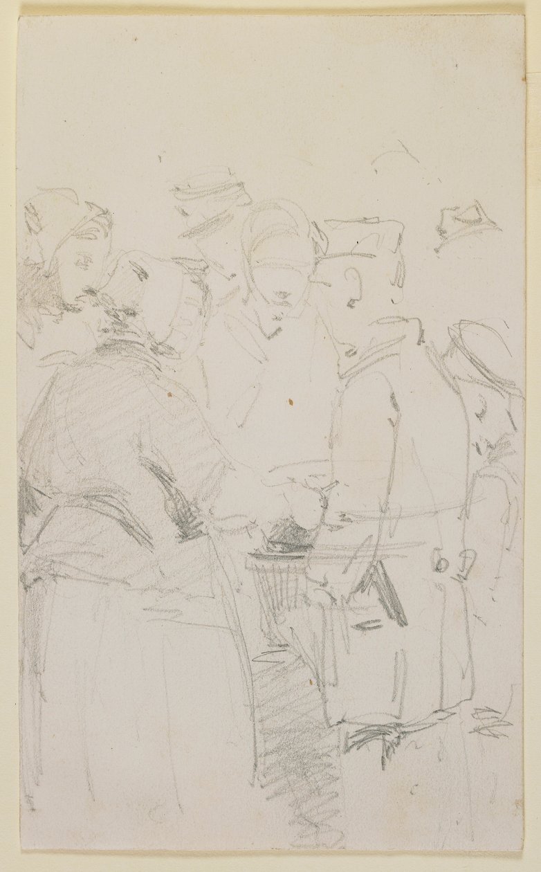 Un grupo de figuras alrededor de un brasero de James Abbott McNeill Whistler
