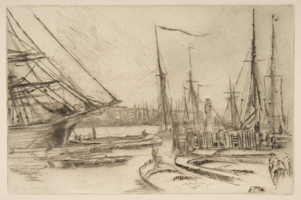 Una estampa de Billingsgate (De Billingsgate) de James McNeill Whistler