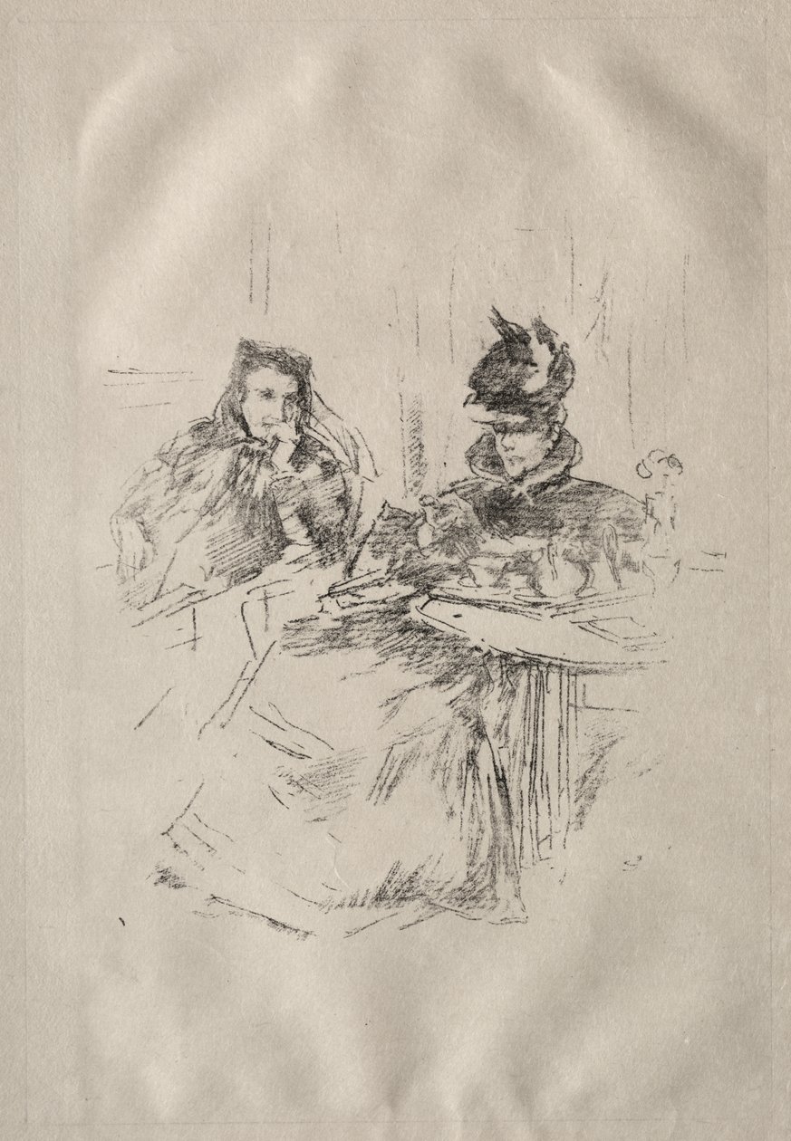 El té de la tarde, la señora Phillips y la señora Charles Whibley de James McNeill Whistler