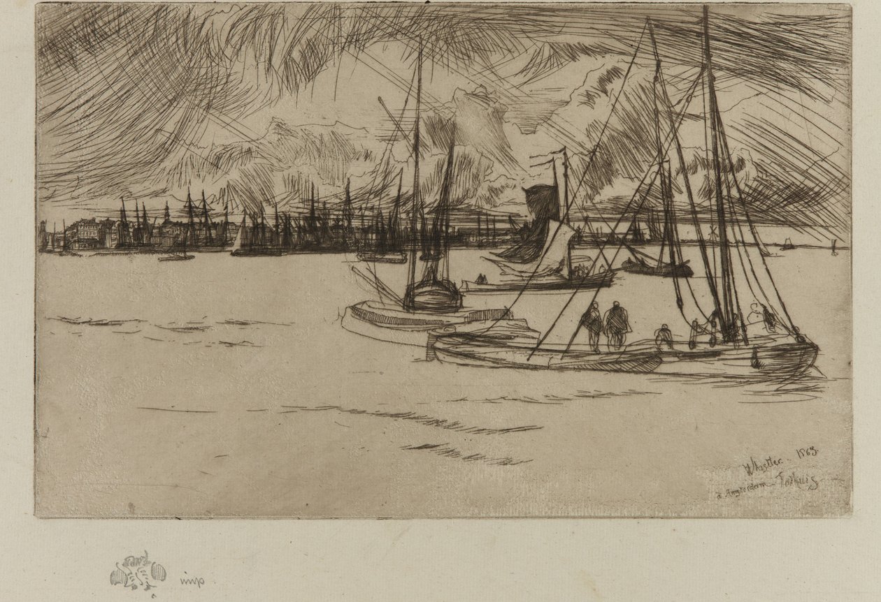 Ámsterdam, desde el Tolhuis de James Abbott McNeill Whistler