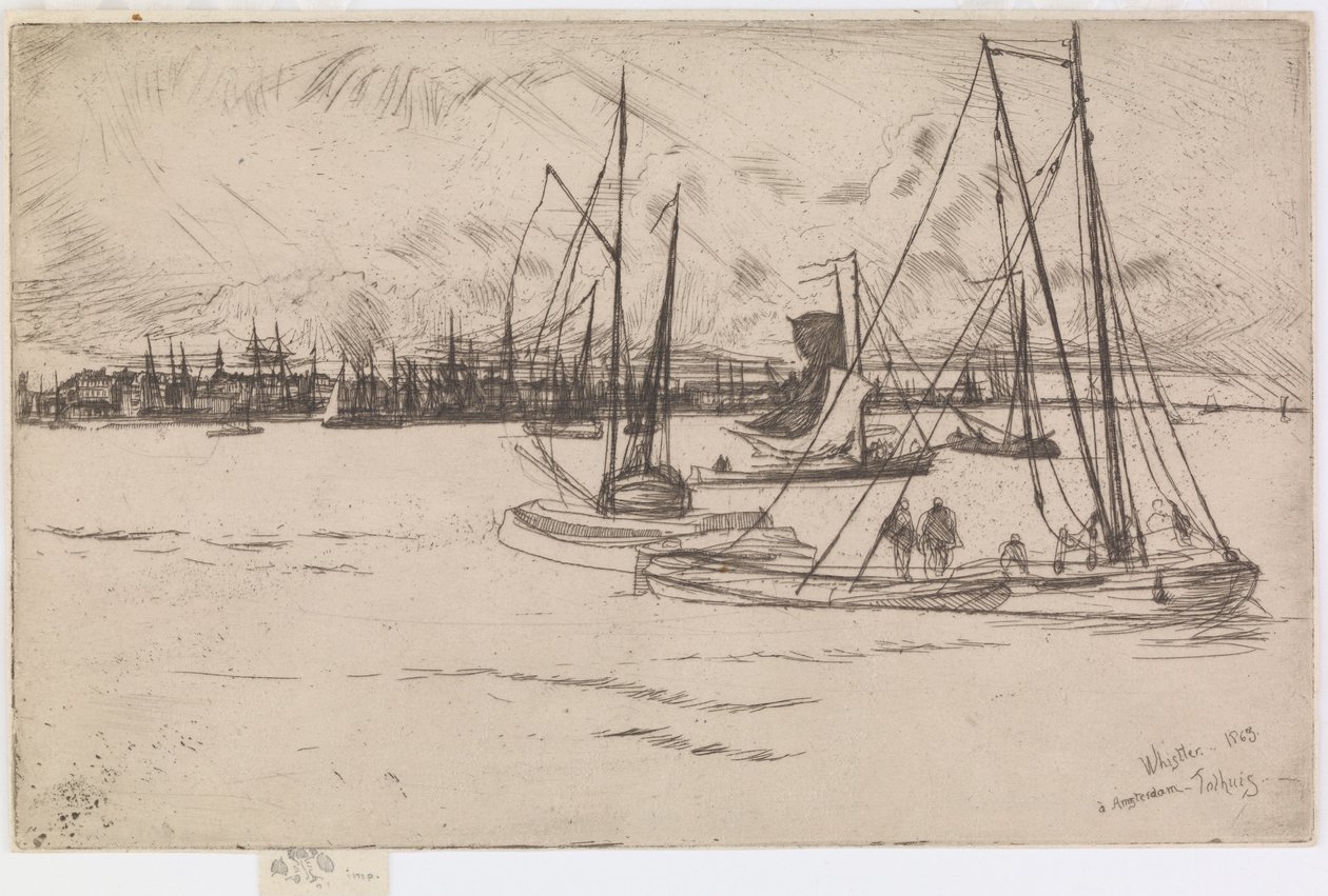 Ámsterdam, desde el Tolhuis de James Abbott McNeill Whistler