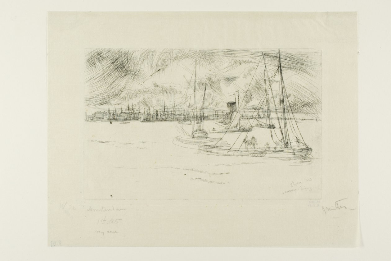 Ámsterdam, desde el Tolhuis de James Abbott McNeill Whistler