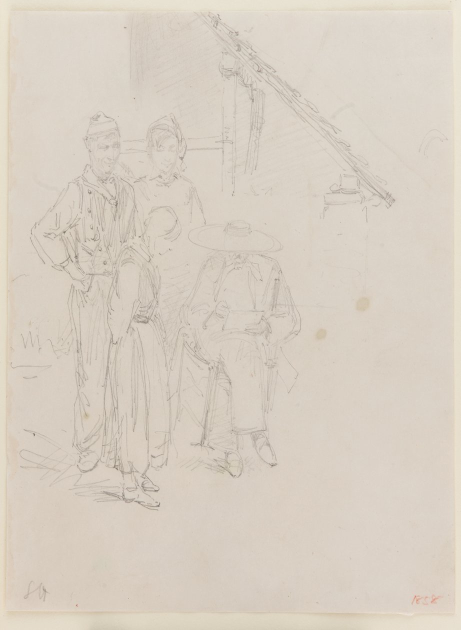 Un artista dibujando de James Abbott McNeill Whistler