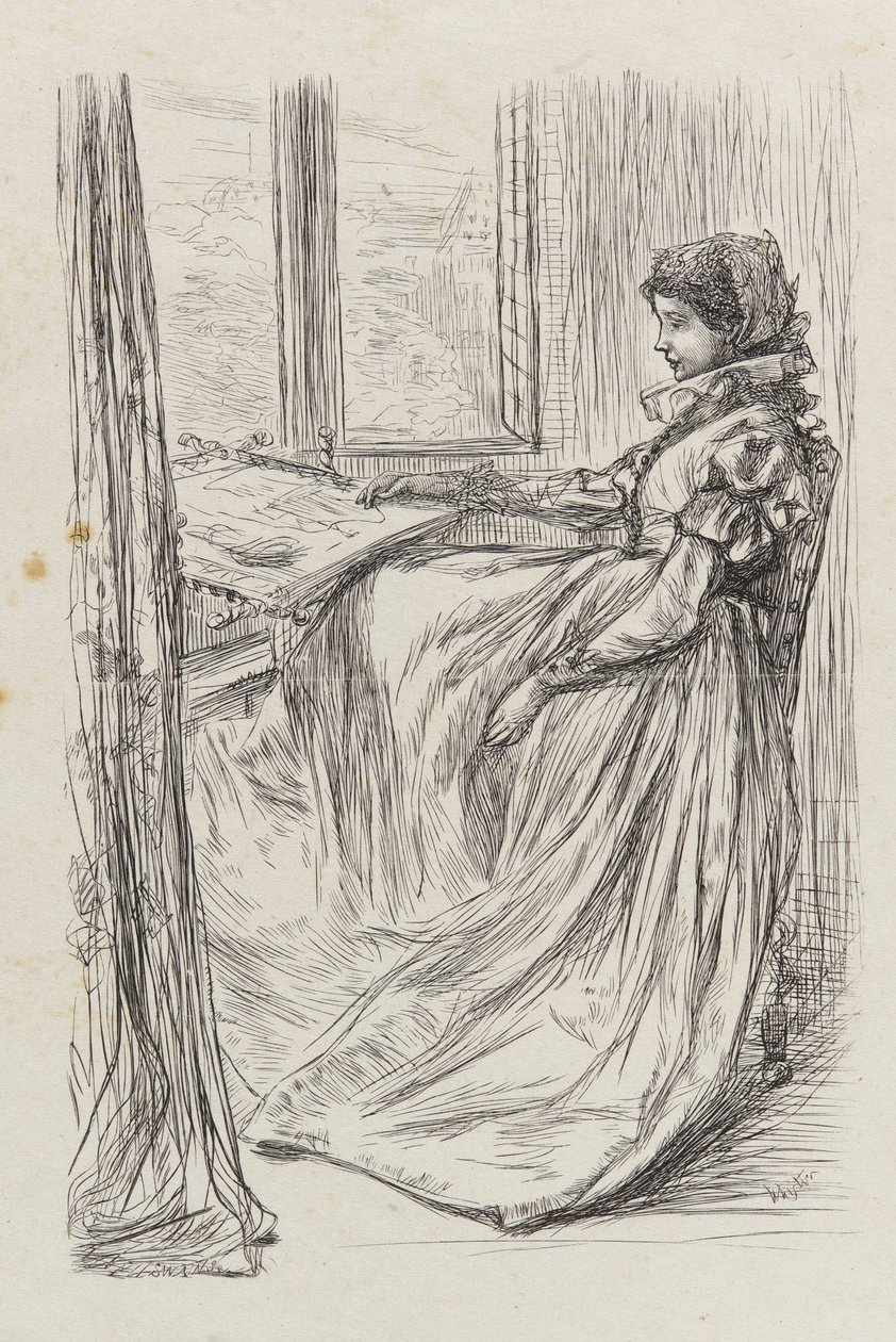 Una ilustración para "La mañana antes de la masacre de San Bartolomé" de James Abbott McNeill Whistler