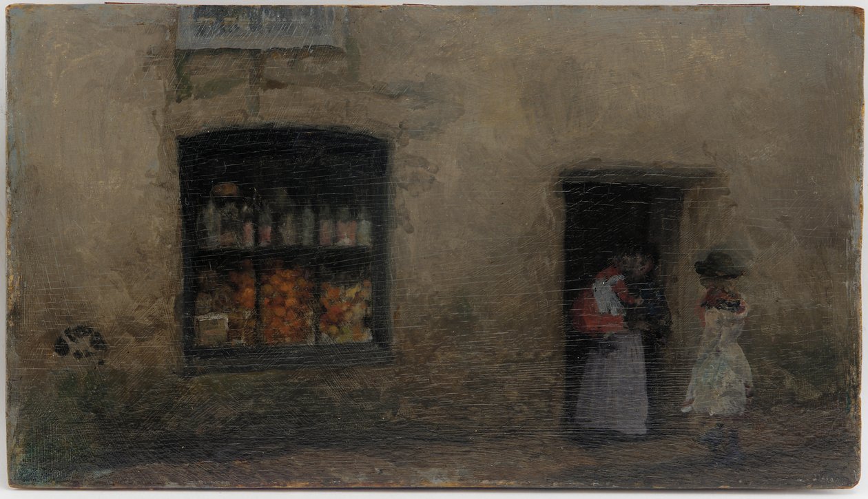 Una nota naranja: tienda de dulces de James Abbott McNeill Whistler