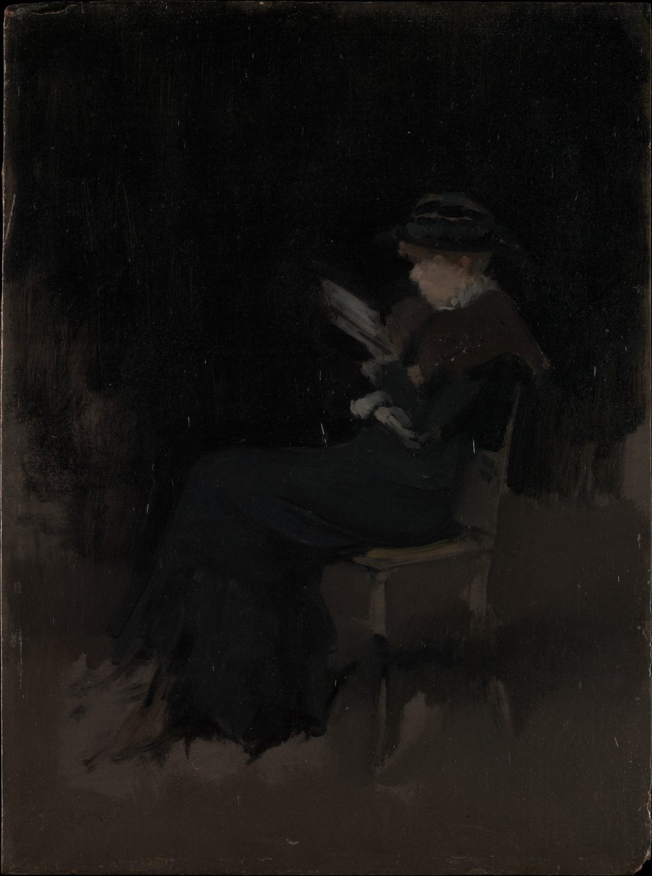 Composición en negro: Niña leyendo de James McNeill Whistler