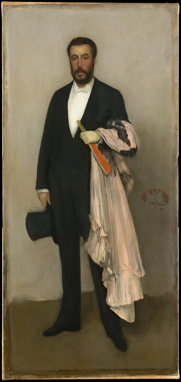 Composición en color carne y negro: Retrato de Theodore Duret de James McNeill Whistler