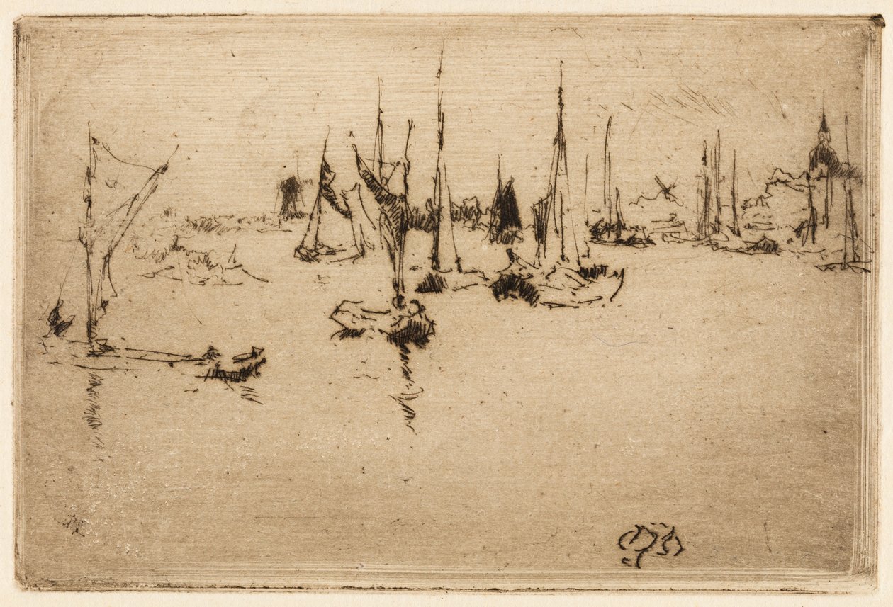 Barcazas, Dordrecht de James Abbott McNeill Whistler
