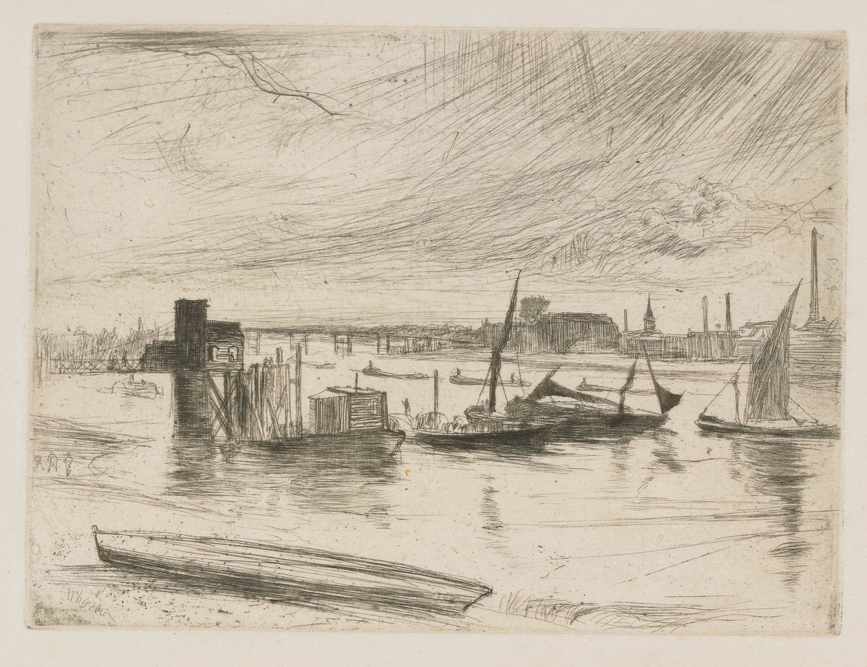 Amanecer en Battersea (Muelle Cadogan) de James Abbott McNeill Whistler
