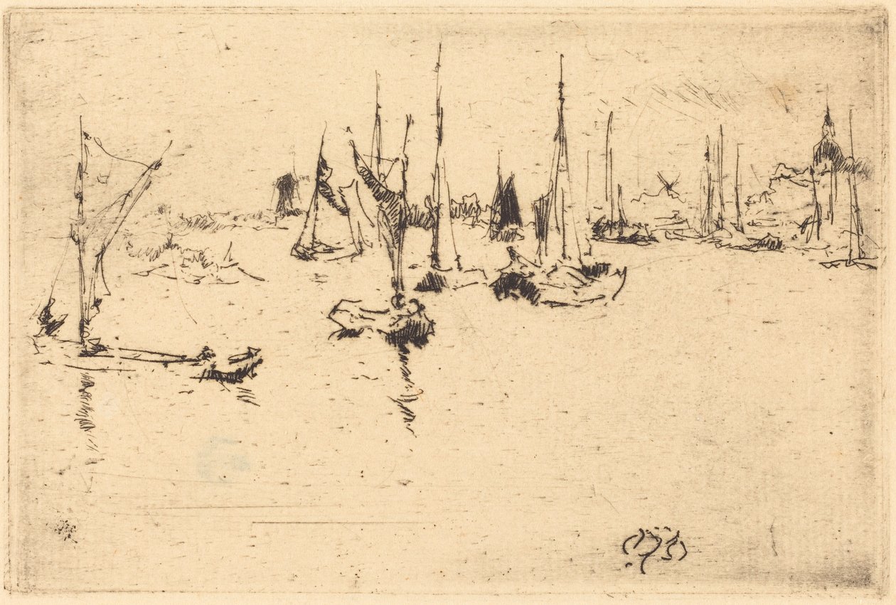 Barcas, Dordrecht de James McNeill Whistler