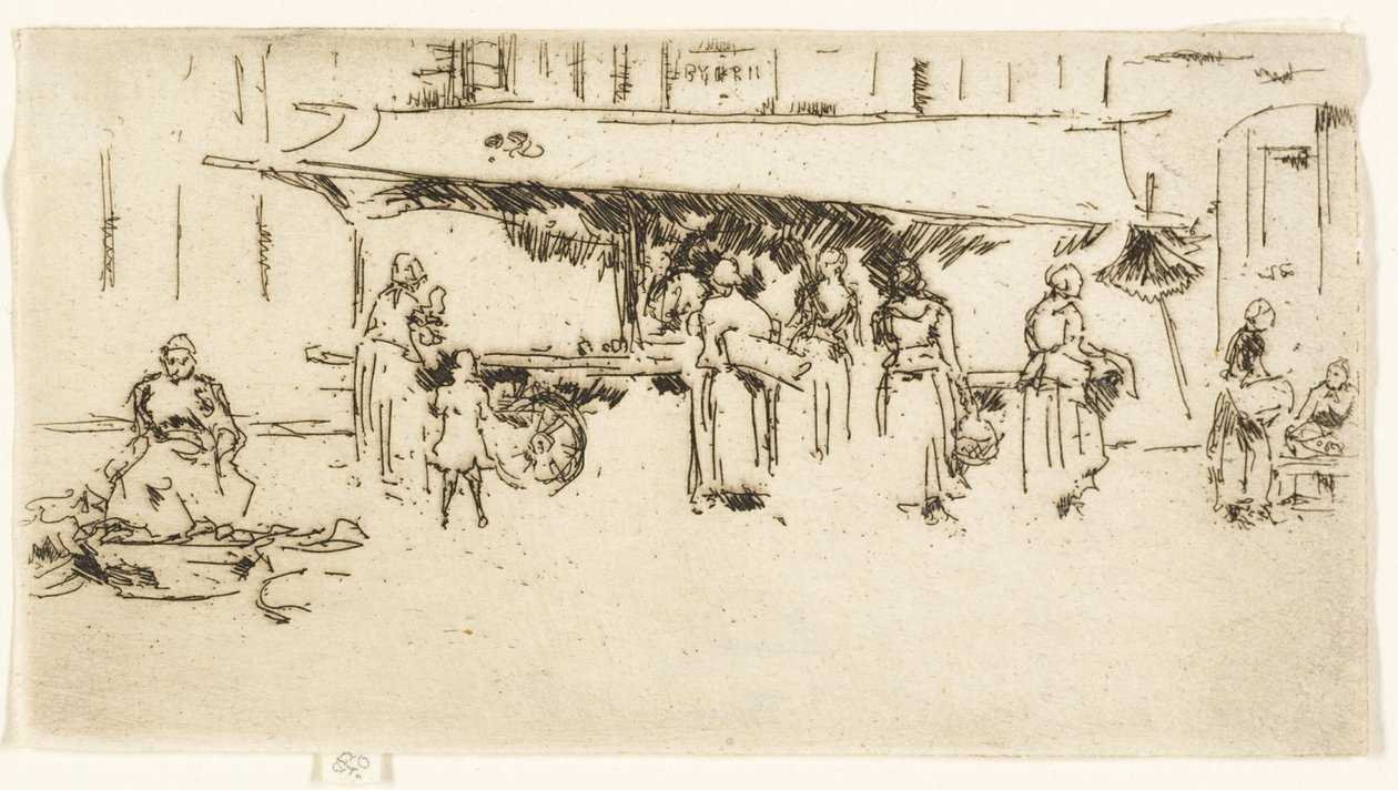Puesto, Mercado, Loches de James Abbott McNeill Whistler