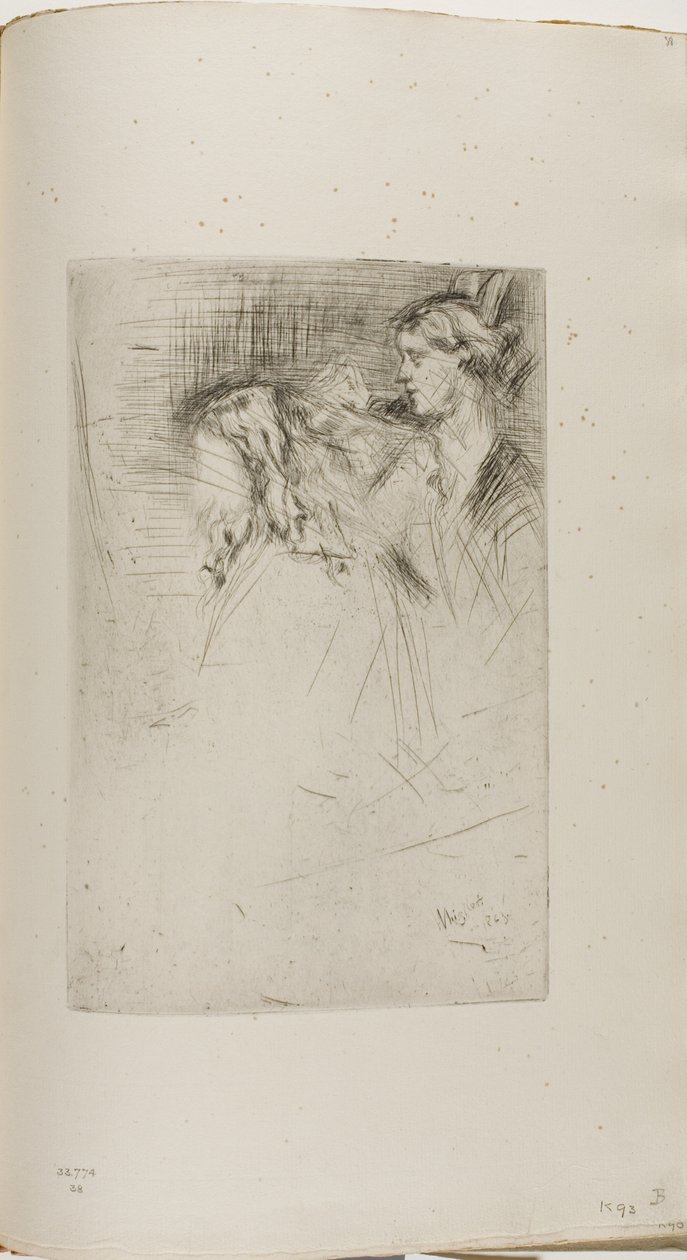 Cepillando el cabello de James Abbott McNeill Whistler