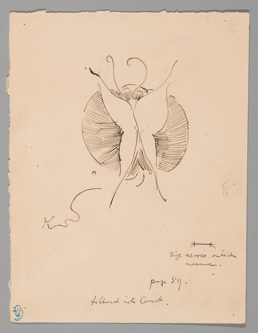 Mariposa (anverso); fragmento de mariposa (reverso) de James McNeill Whistler