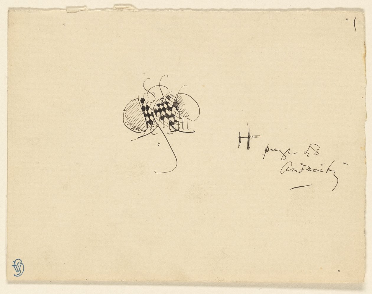 Mariposa con alas a cuadros de James McNeill Whistler