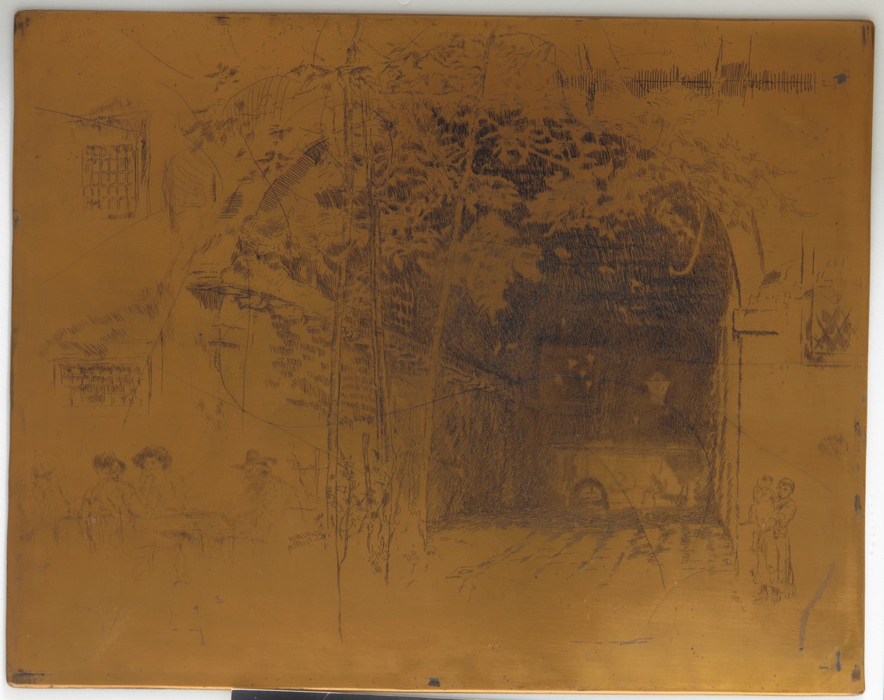 Placa de impresión cancelada para The Traghetto, No. 2 de James Abbott McNeill Whistler