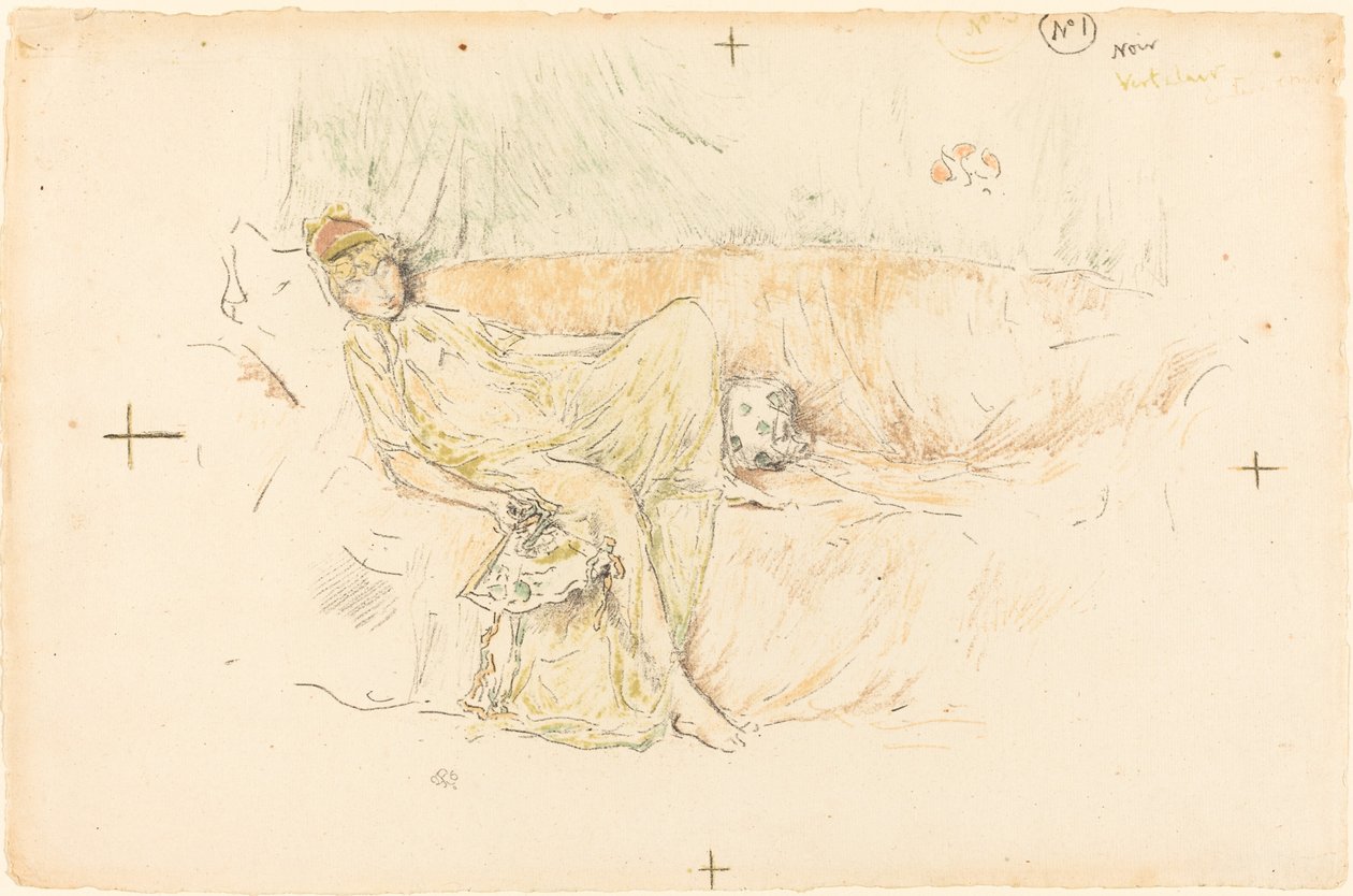 Figura drapeada, reclinada de James Abbott McNeill Whistler
