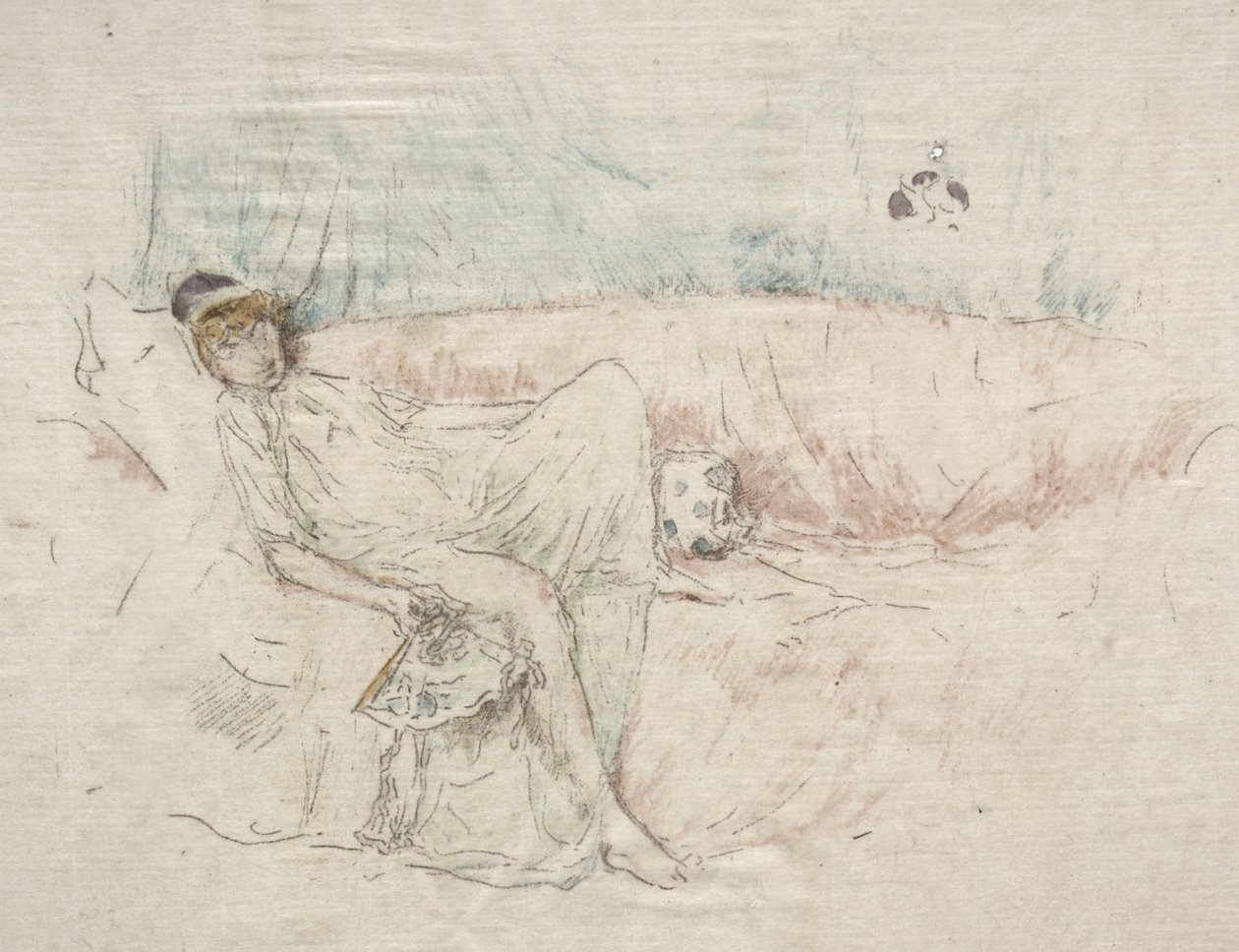 Figura recostada con ropas drapeadas de James McNeill Whistler