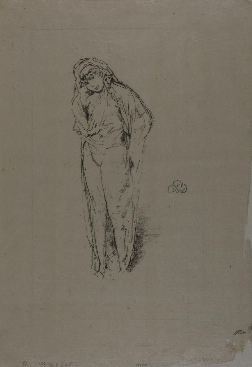 Figura drapeada, de pie de James Abbott McNeill Whistler