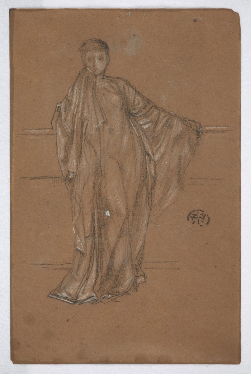 Figura Vestida en una Barandilla de James Abbott McNeill Whistler