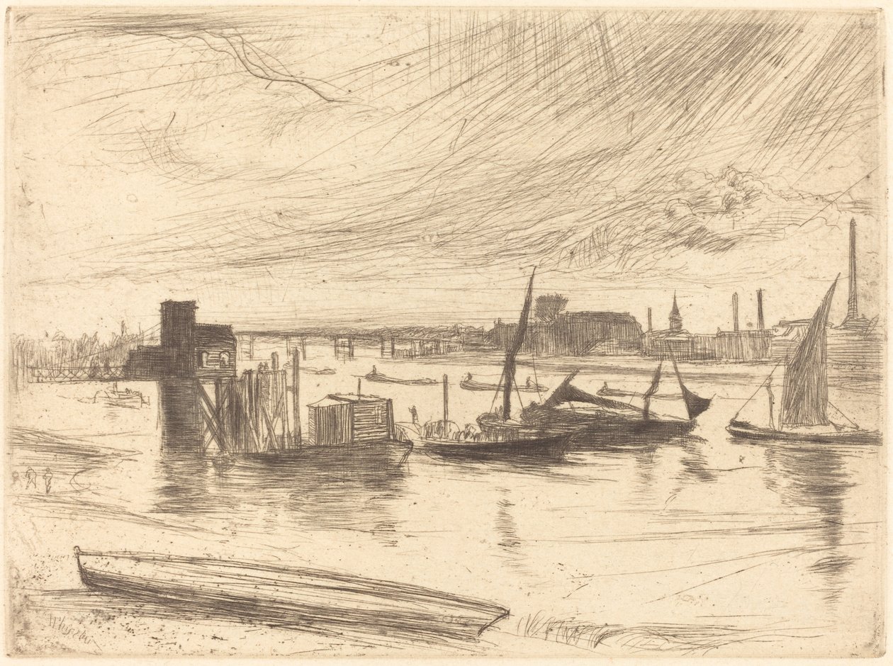 Temprano en la mañana, Battersea de James Abbott McNeill Whistler