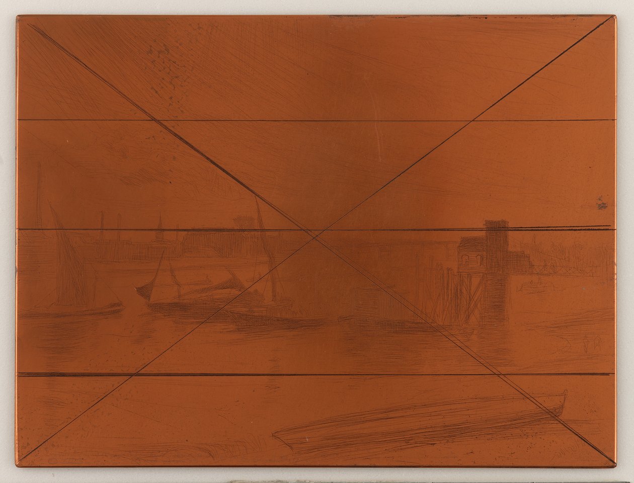 Placa de grabado: Mañana temprano, Battersea de James Abbott McNeill Whistler