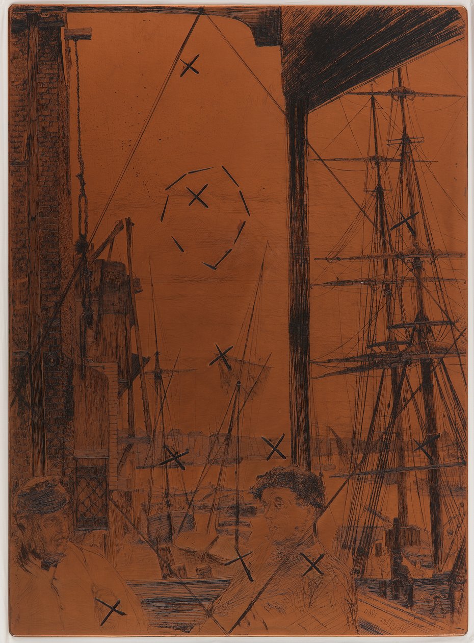 Placa de grabado: Rotherhithe de James Abbott McNeill Whistler