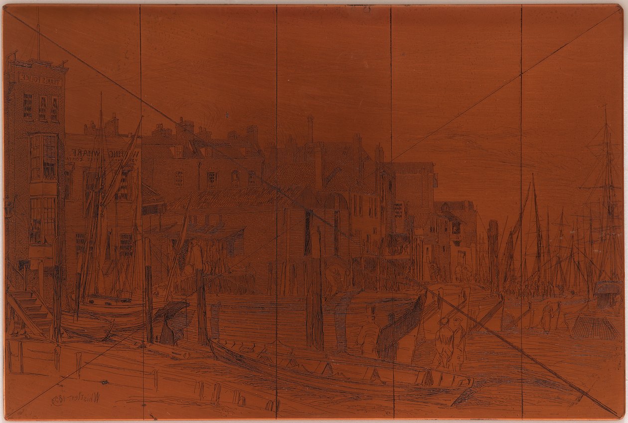 Placa de grabado: Policía del Támesis de James Abbott McNeill Whistler