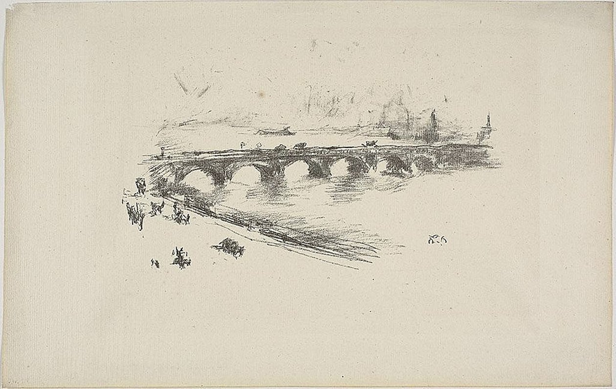 Tarde, Puente Pequeño de Waterloo de James Abbott McNeill Whistler