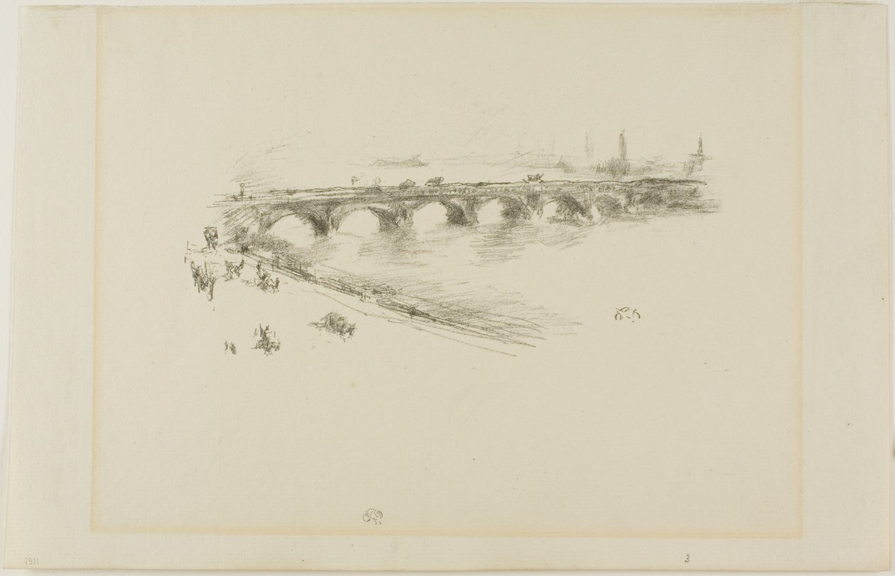 Tarde, Pequeño Puente de Waterloo de James Abbott McNeill Whistler