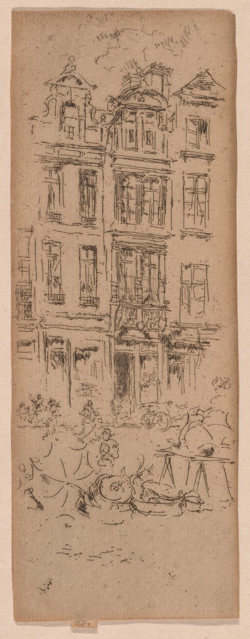 Mercado de flores, Bruselas de James Abbott McNeill Whistler