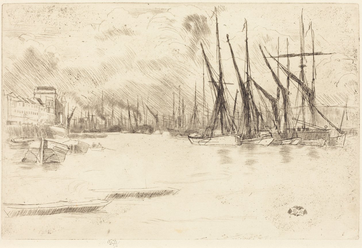 Desde las escaleras de Pickle-Herring de James McNeill Whistler