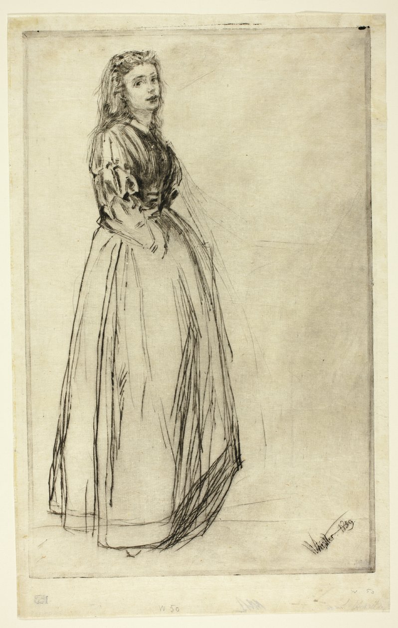 Fumette, de pie de James Abbott McNeill Whistler