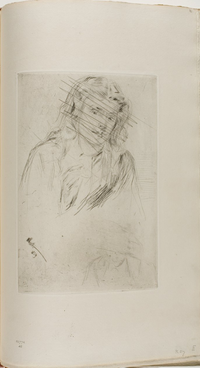 Cabeza doblada de Fumette de James McNeill Whistler