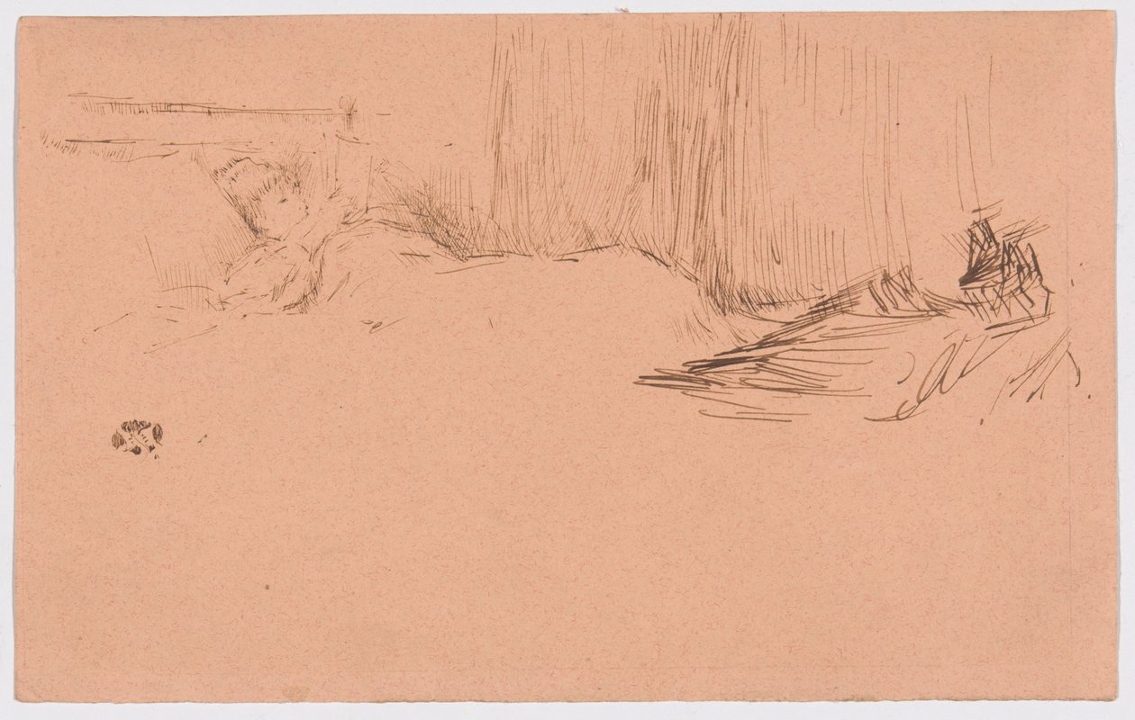 Chica leyendo en la cama de James McNeill Whistler