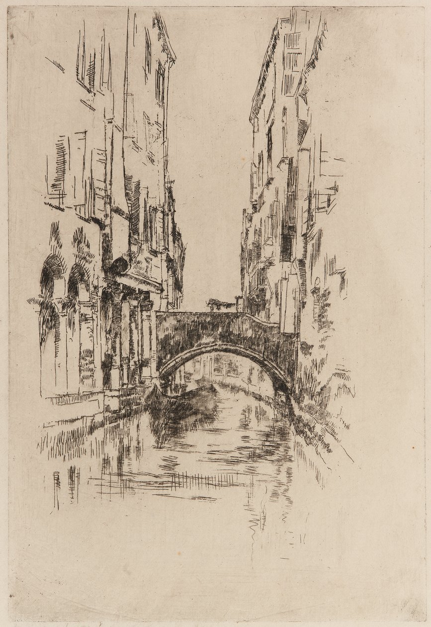 Góndola bajo un puente de James Abbott McNeill Whistler
