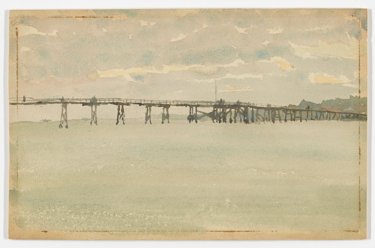 Gris y plata–Muelle, Southend de James Abbott McNeill Whistler