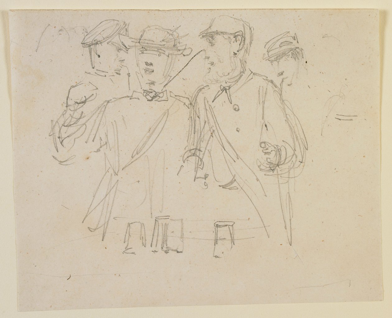 Grupo de cuatro hombres de James Abbott McNeill Whistler
