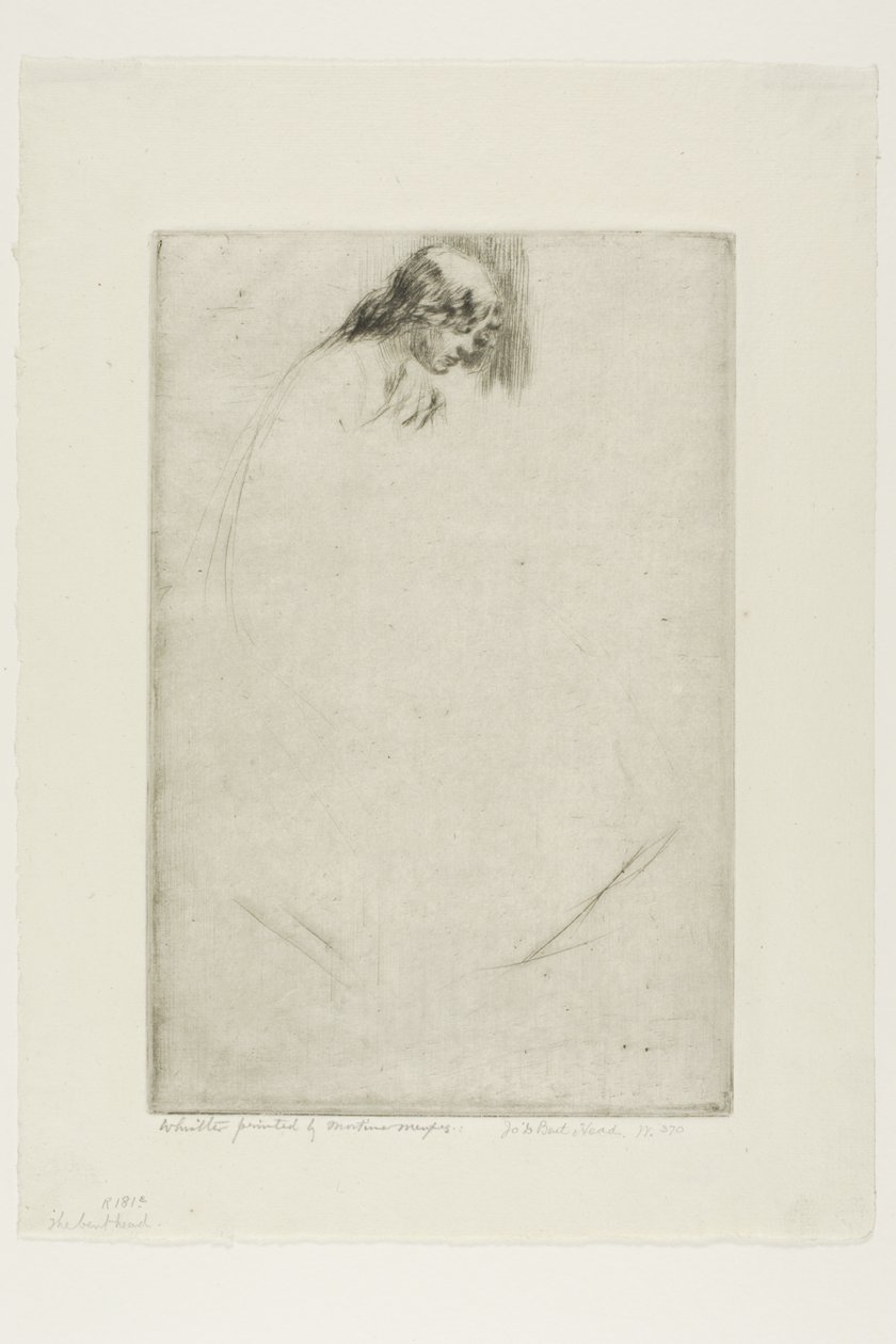 Cabeza doblada de Jo de James McNeill Whistler