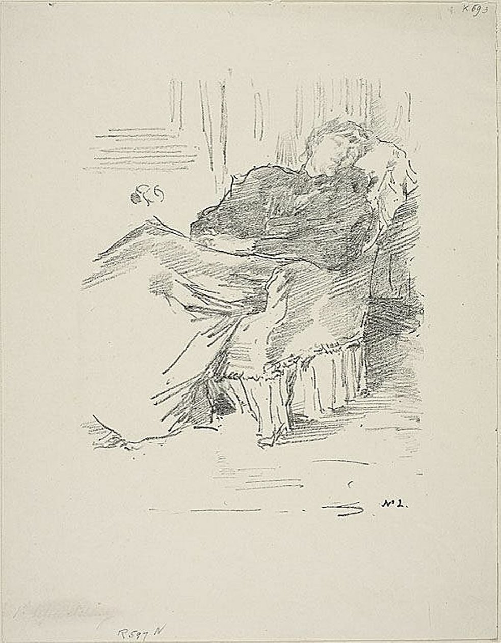 La bella dama dormida de James Abbott McNeill Whistler