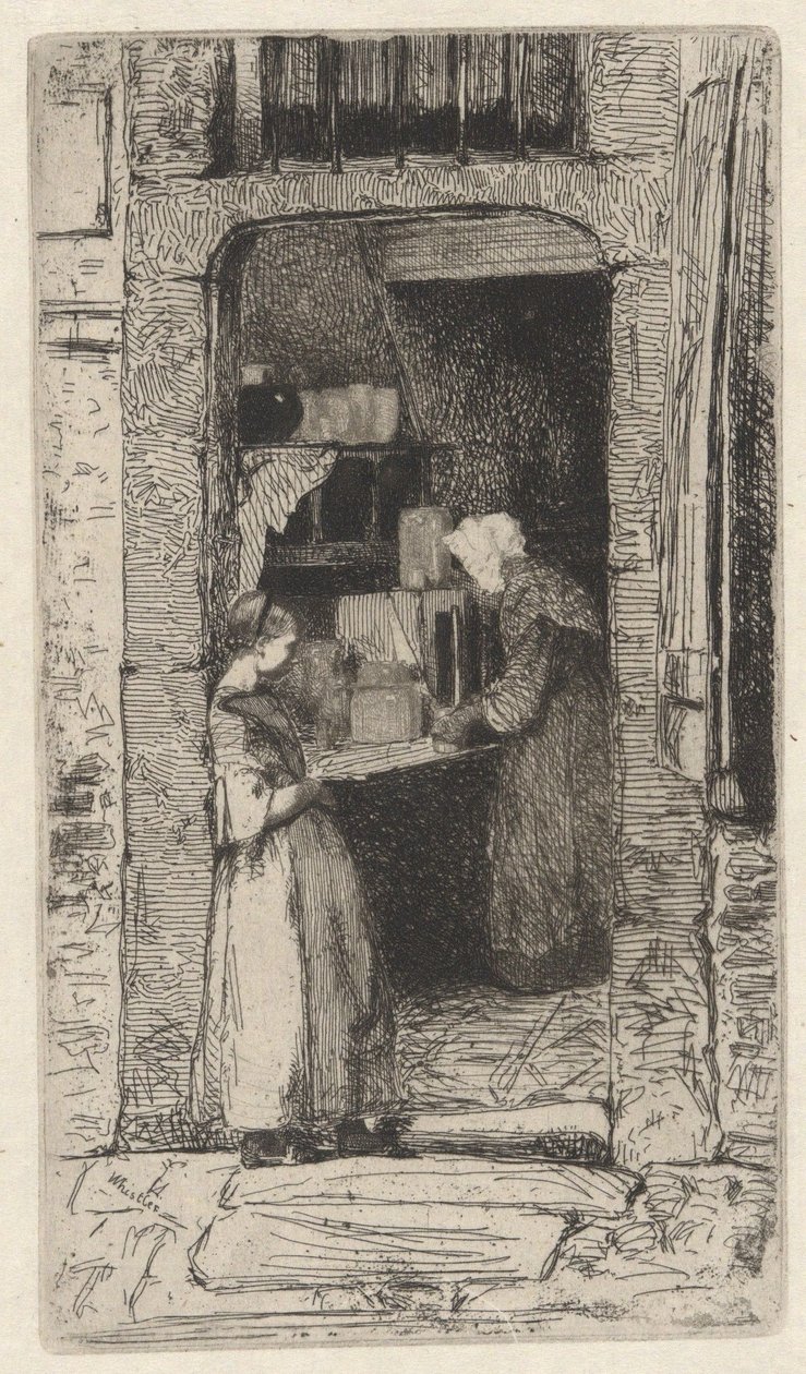 «La vendedora de mostaza» (The Mustard Seller), de la serie francesa «Douze Eaux-Fortes d