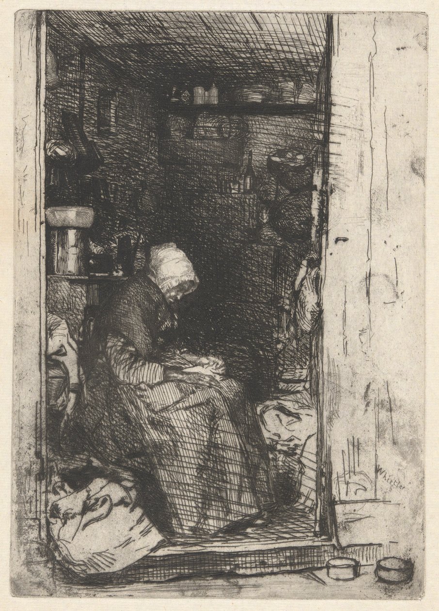 La Vielle aux Loques, del Conjunto francés (Douze Eaux-Fortes d de James Abbott McNeill Whistler