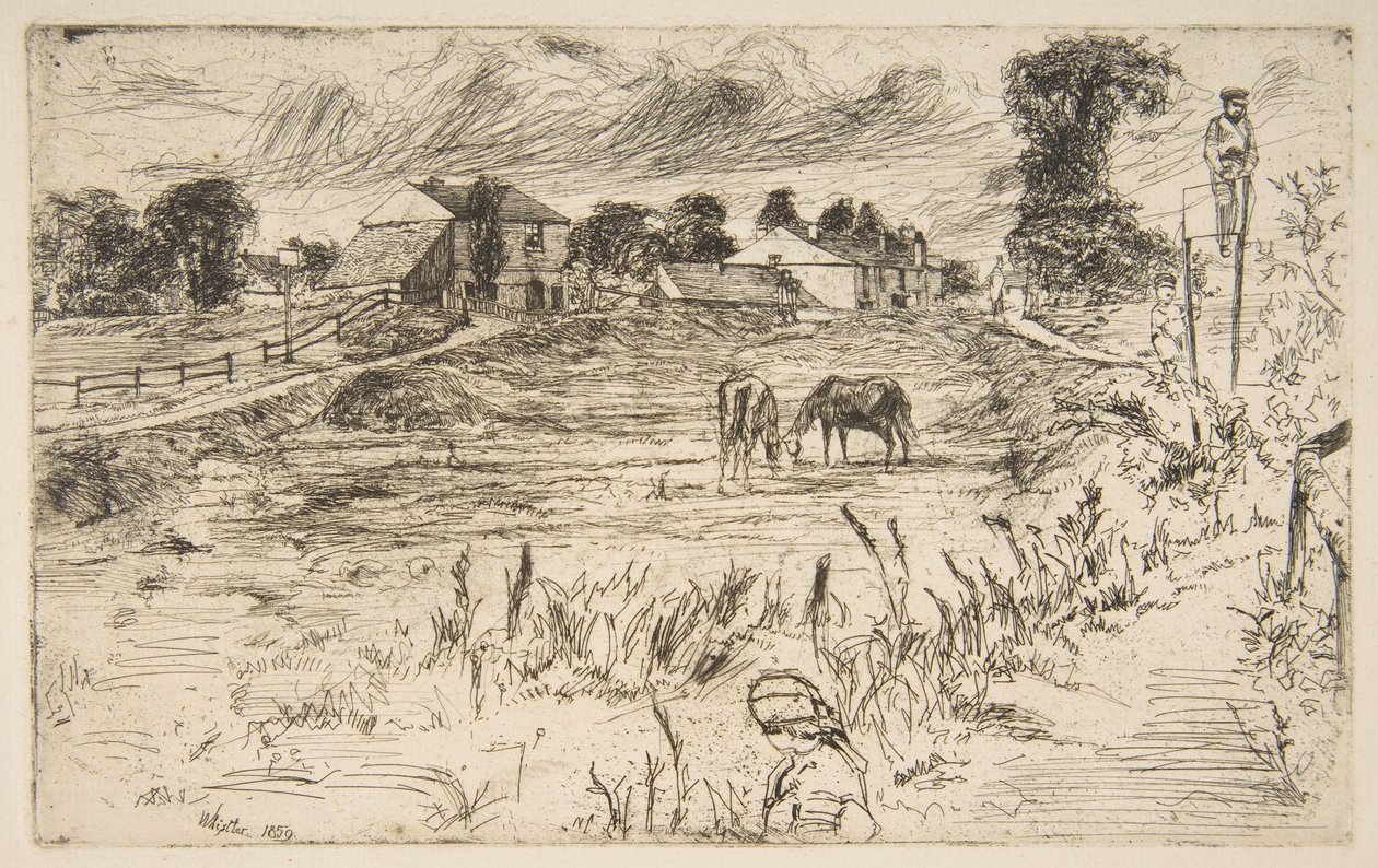Paisaje con el caballo de James McNeill Whistler
