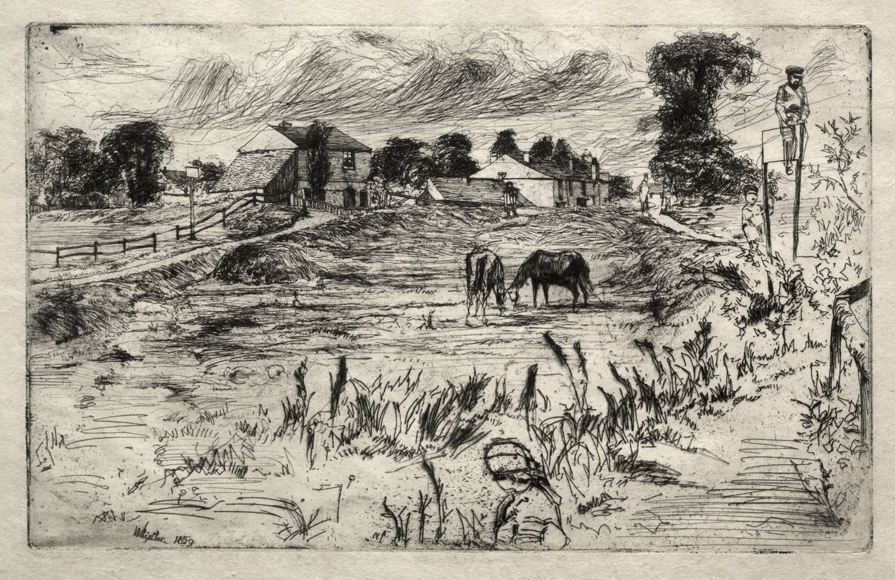 Paisaje con el caballo de James McNeill Whistler