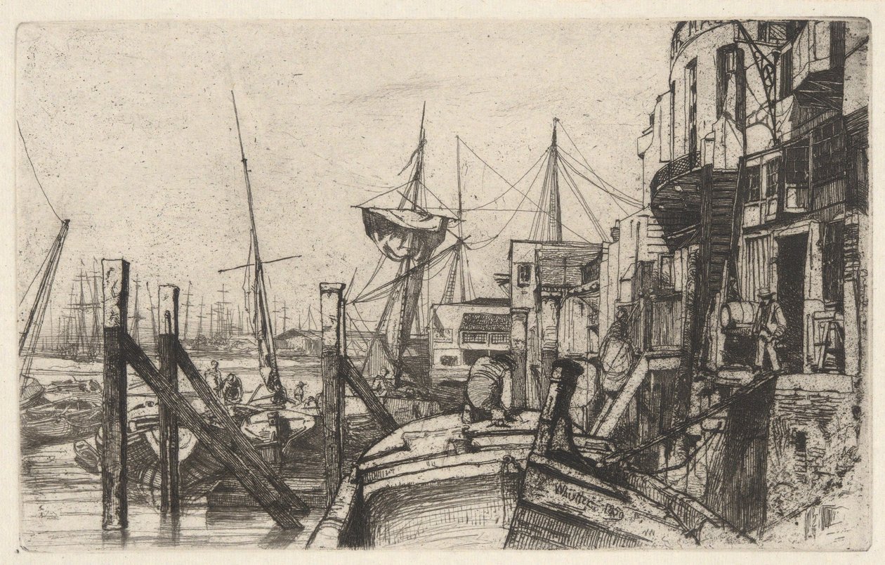 Limehouse, de la serie «Thames Set» (Una serie de dieciséis grabados de escenas del Támesis y otros temas) de James McNeill Whistler