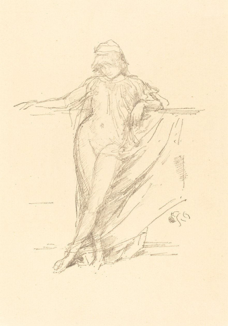 Pequeña figura vestida, inclinada de James Abbott McNeill Whistler