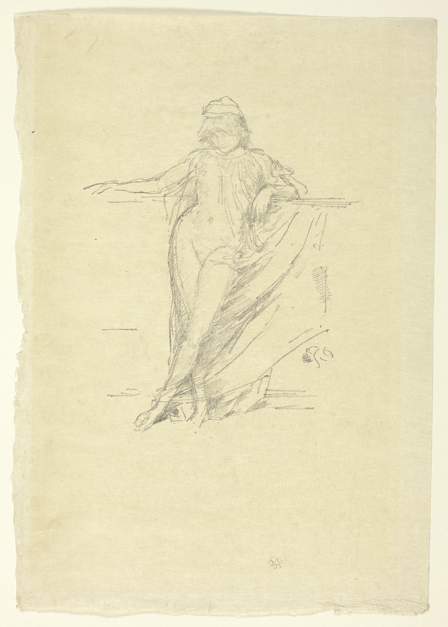 Pequeña figura vestida, inclinada de James Abbott McNeill Whistler