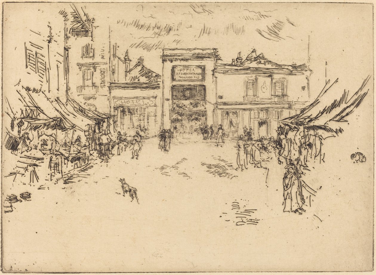 Pequeña plaza del mercado, Tours de James McNeill Whistler