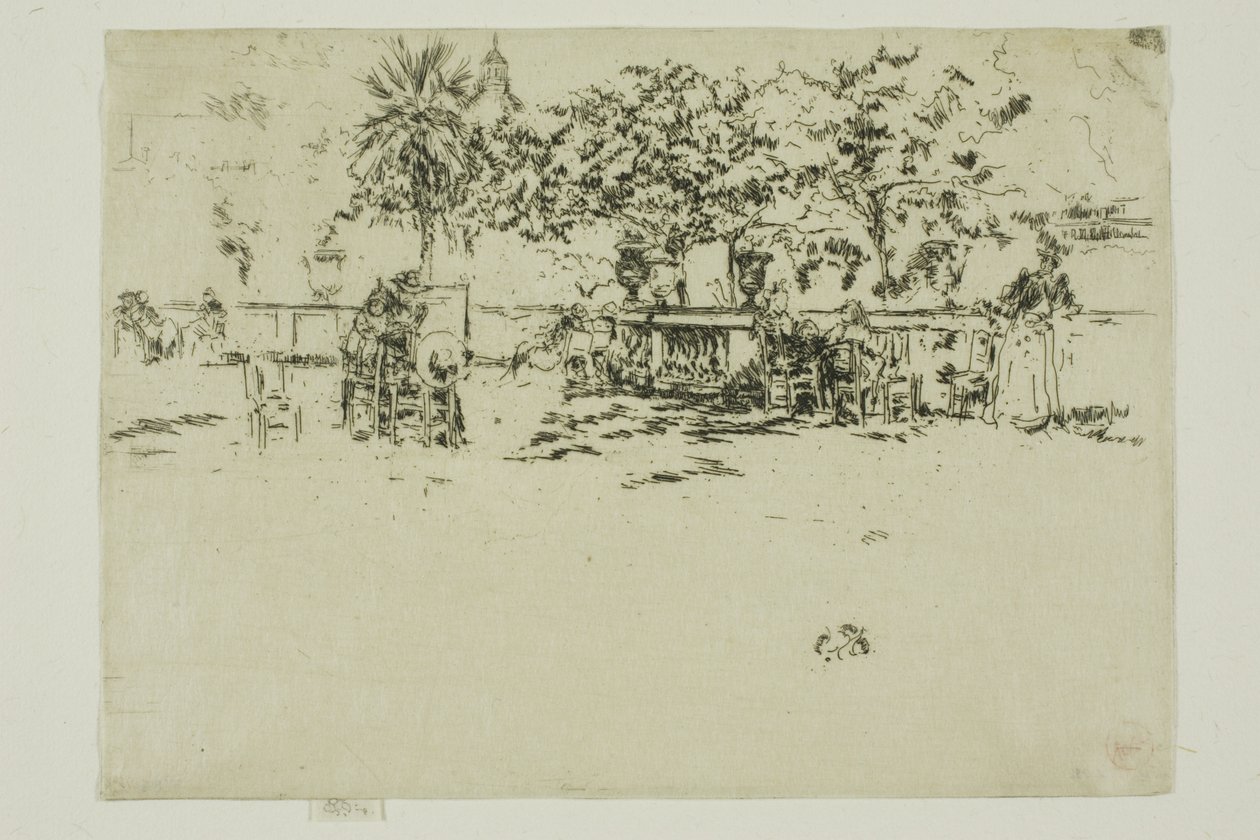 Pequeña terraza, Jardines de Luxemburgo de James Abbott McNeill Whistler