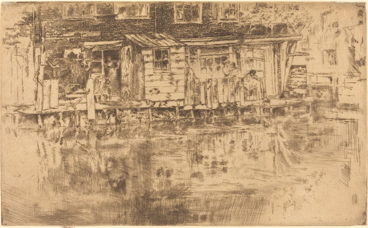 Casa larga - Tintorería - Ámsterdam de James Abbott McNeill Whistler