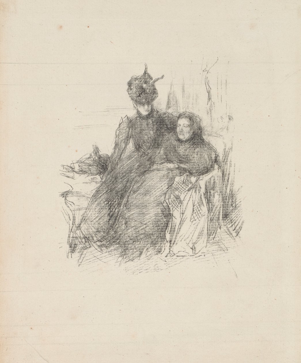 Madre e hija [La madre enferma] de James McNeill Whistler